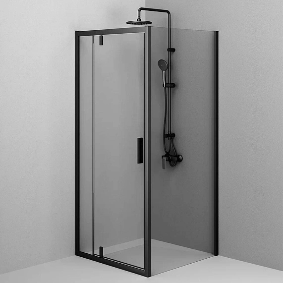 Душевое ограждение без поддона 90x90 AM.PM Gem W90G-404-9090-BT профиль черный матовый-3