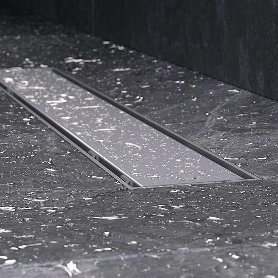 Душевой трап (лоток) 50 AM.PM PrimeFlow W02SC-U11-050-04SB комбинированный затвор со стальной матовой решеткой под плитку-13