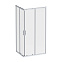 Душевое ограждение без поддона 100x80 AM.PM Gem W90G-403-100280-MT профиль серебристый