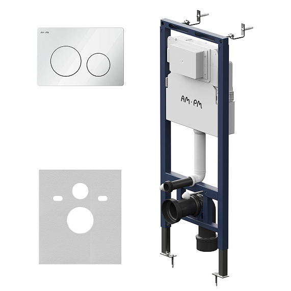 Инсталляция для подвесного унитаза AM.PM MasterFit I012713.0101 с механ. клавишей L, ,белая