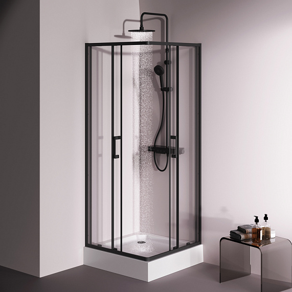 Душевое ограждение без поддона 80x80 AM.PM Above W9XG-403-8080-BT профиль черный-4