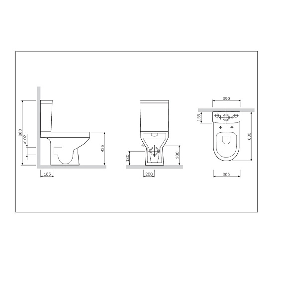 Унитаз напольный AM.PM Spirit 2.0 C708600WH безободковый с сиденьем микролифт 58WH, белый