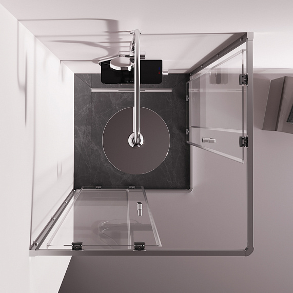 Душевое ограждение без поддона 90x90 AM.PM Above W9XG-403-9090-MT профиль серебристый-2