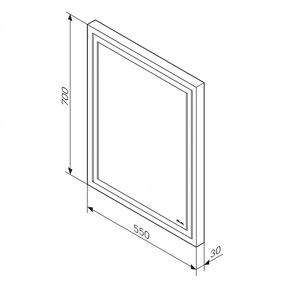 Зеркало с подсветкой в ванную прямоугольное 55 AM.PM Gem M91AMOX0551WG