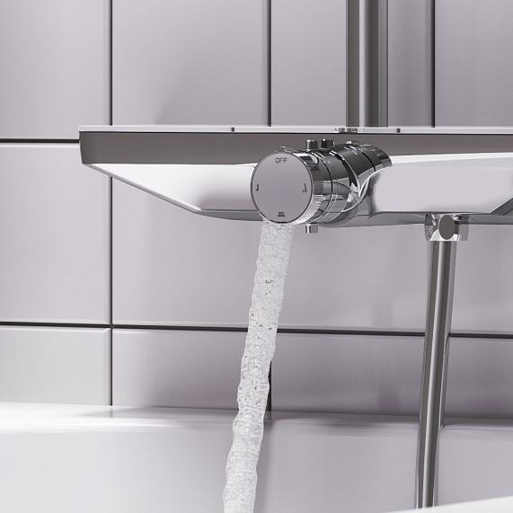 Душевая система Damixa Merkur 940730000 стойка с тропическим душем, смесителем, хром-5