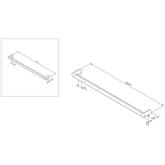 Вешалка для полотенец AM.PM Inspire A50346464 хром-5