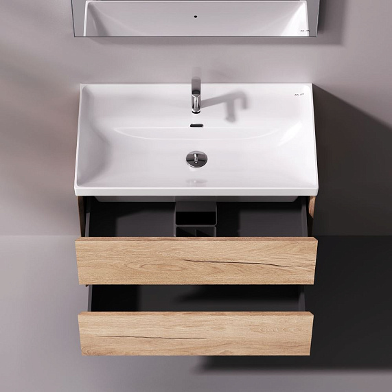 Тумба с раковиной 80 AM.PM Above M9X-FSX0802OF-WCC0800WG напольная,под дерево-1