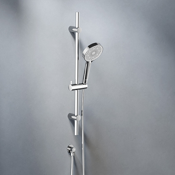 Встраиваемая душевая система Damixa Apollo 947540000 хром: тропический верхний душ, ручной душ, излив-5