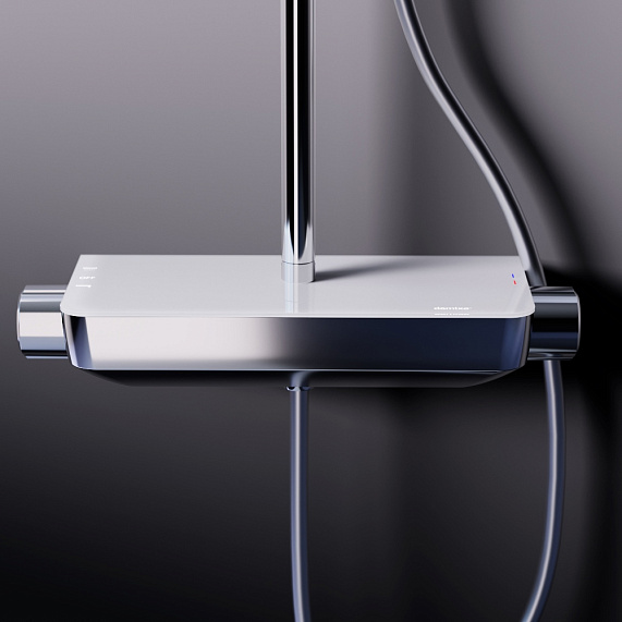 Душевая система Damixa Scandinavian Pure 936780000 стойка с тропическим душем, смесителем, хром-2