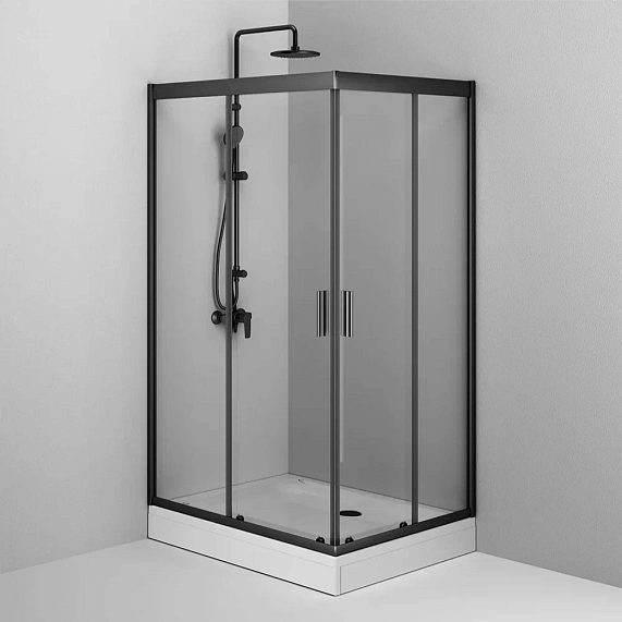 Душевое ограждение без поддона 120х90 AM.PM Gem W90G-404-120290-BT профиль черный матовый-3