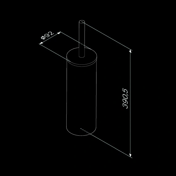 Ершик для унитаза AM.PM Sense L A7433500 с металлической напольной подставкой, сатин-7