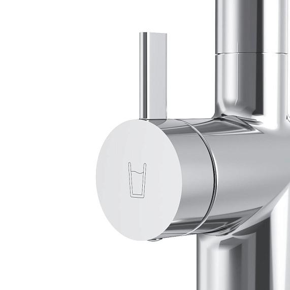 Смеситель для кухни AM.PM Func F8F05700 высокий с L-изливом с каналом для питьевой воды, хром-10