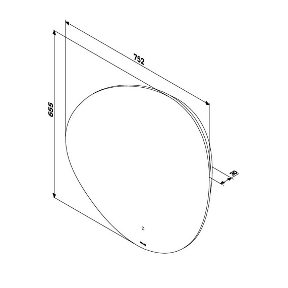 Зеркало с подсветкой в ванную закругленное 80 AM.PM X-Joy M85MOX50801WG сенсорное-9