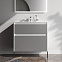 Тумба под раковину 80 AM.PM Flash M9HFUX0802GM фасад серый матовый, корпус белый матовый