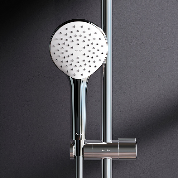 Душевая система AM.PM Gem F0790000 стойка с тропическим душем, хром-5