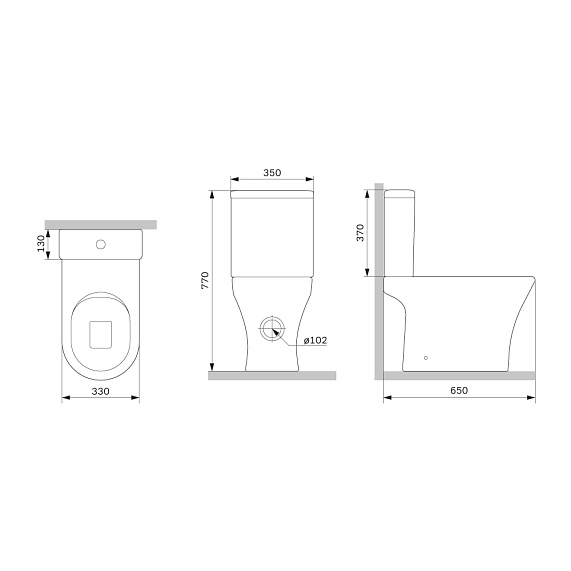 Унитаз напольный AM.PM Sense C748600SC безободковый с сиденьем микролифт, белый-8