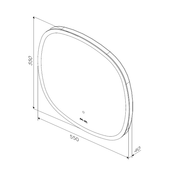 Зеркало с подсветкой в ванную закругленное 55 AM.PM Func M8FMOX0551WGS сенсорное-6