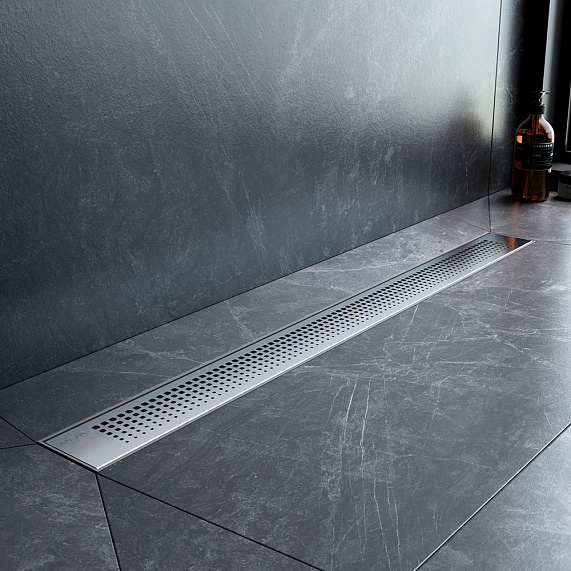 Душевой трап (лоток) 80 AM.PM PrimeFlow W02SC-P11-080-01SB комбинированный затвор со стальной матовой решеткой-3