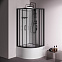 Душевая кабина 90x90 AM.PM Above W9XC-401A-9090BT профиль черный матовый, высокий поддон