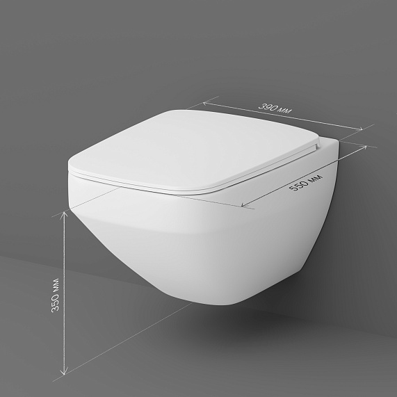 Унитаз подвесной AM.PM Inspire 2.0 C50A1700SC безободковый с сиденьем микролифт, белый-9
