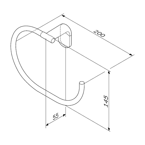 Кольцо для полотенец AM.PM X-Joy A8434422 черное-7