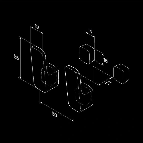 Крючки для полотенец AM.PM Func A8F35600 хром 2 шт-7