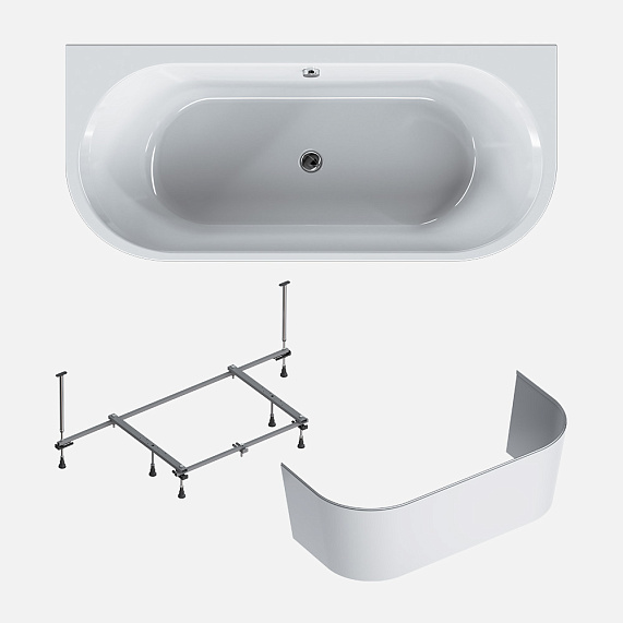 Ванна акриловая закругленная 180x80 AM.PM X-Joy W94A-180U80W-A белая глянцевая -7