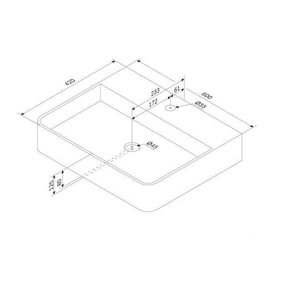 Раковина накладная 60 AM.PM Func M8FWCC10601WG белая-4