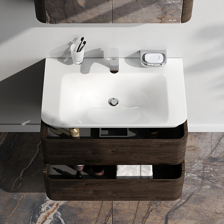 Тумба с раковиной 80 AM.PM Sensation M30FHX0802TF подвесная под дерево табачный дуб