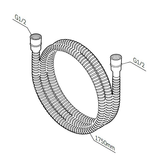 Шланг для душа 1750 AM.PM F0400364 хром
