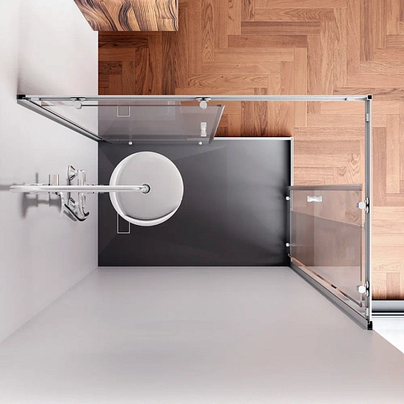 Душевое ограждение без поддона 120x80 AM.PM Sunny W87G-403-12080-BT профиль черный матовый-2