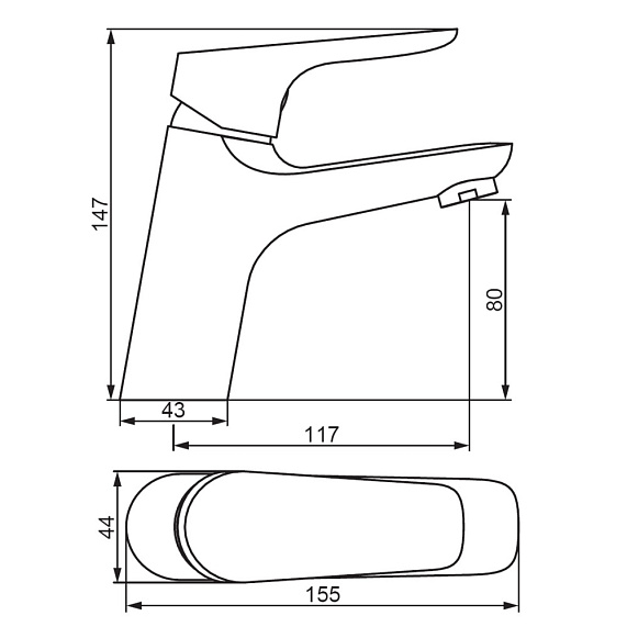 Смеситель для раковины (умывальника) Damixa Jupiter 770210001 хром-7