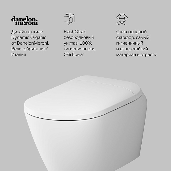 Унитаз-биде подвесной AM.PM Sensation CCC301700SC безободковый с электронным управлением, белый-8