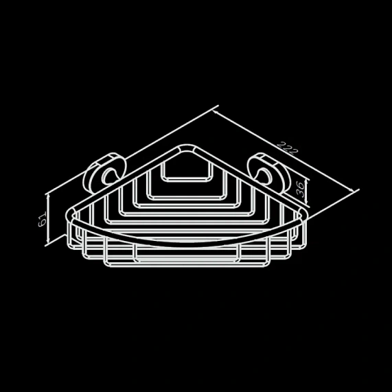 Полка в ванную угловая AM.PM Sense L A7434800 хром-6