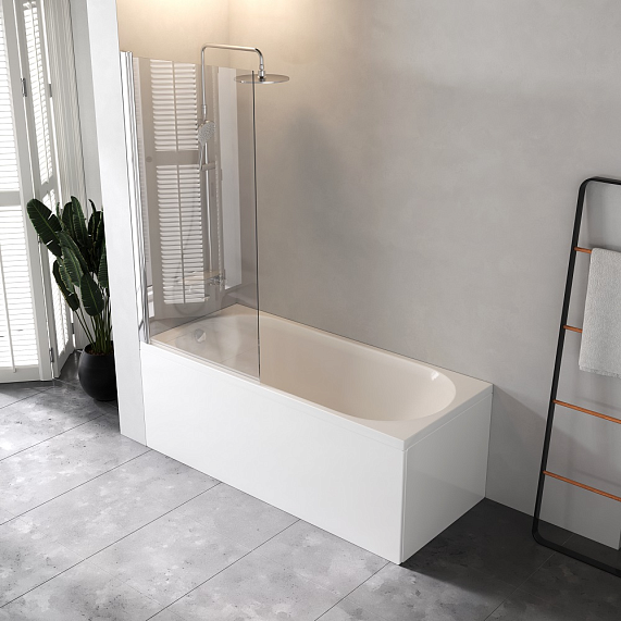 Ванна акриловая 160 AM.PM Moxie W9MA-160-070W-A2ROFL с каркасом и слив-переливом, белая-2