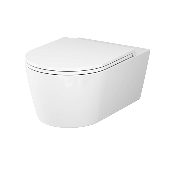 Унитаз подвесной AM.PM Func C8F1701SC безободковый с сиденьем микролифт, белый-10