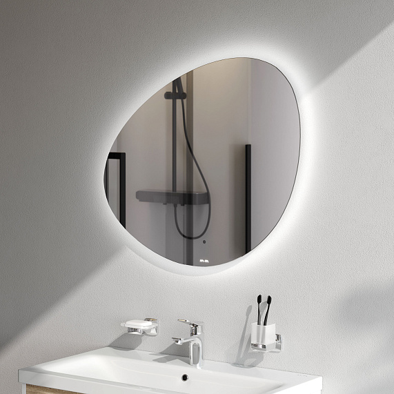 Зеркало с подсветкой в ванную закругленное 80 AM.PM X-Joy M85MOX50801WG сенсорное-2