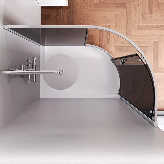 Душевое ограждение без поддона 120x80 AM.PM Like W83UG-302U120CG профиль хром-2