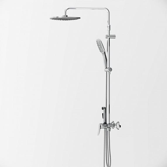 Душевая система Damixa Apollo DX220920000 стойка с тропическим душем, смесителем, хром-6