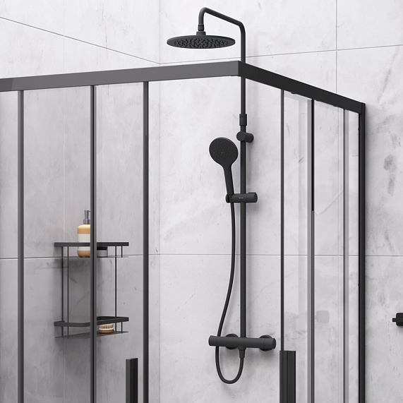 WK93ES Gem S Комплект ограждение 120*90, прямоугольный, черный-3