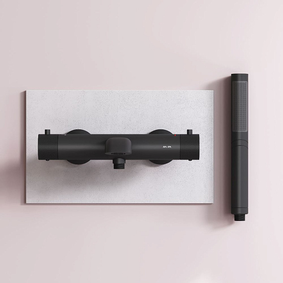 Смеситель для ванны и душа AM.PM Libre F6050022 термостат черный-5