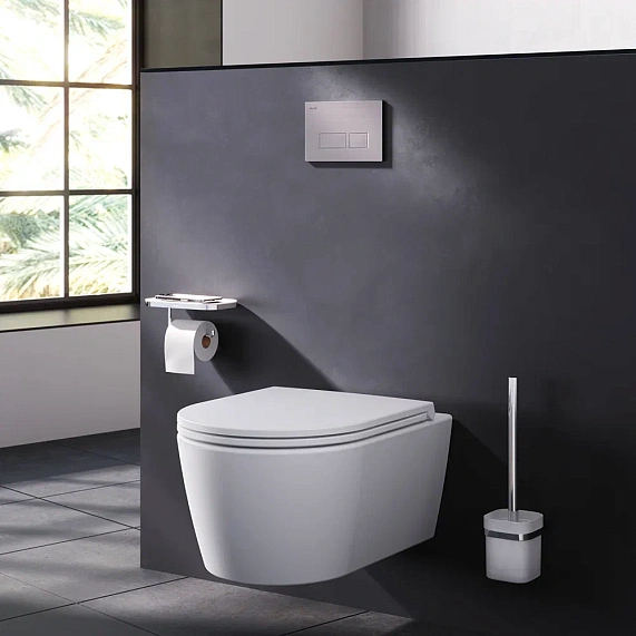 Инсталляция для подвесного унитаза AM.PM Pro I012704.7031 с пневм. клавишей никель матовый-4