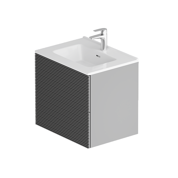 Тумба под раковину 60 AM.PM Struktura M9SFHX0602DGMHS подвесная, графит-2