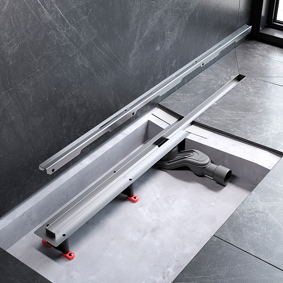 Душевой трап (лоток) 100 AM.PM MasterFlow Slim W01SC-S11-100-05SB комбинированный затвор со стальной матовой решеткой-7