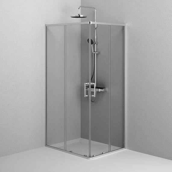 Душевое ограждение без поддона 100x80 AM.PM Above W9XG-403-10080-MT профиль серебристый-12