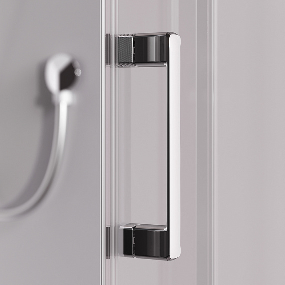 Душевая кабина 90x90 AM.PM Above W9XC-403-9090MT профиль серебристый, низкий поддон-4