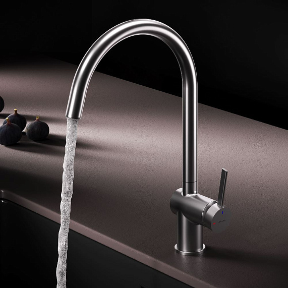 Смеситель для кухни AM.PM Func F8F07011 высокий с С-изливом, сатин-2