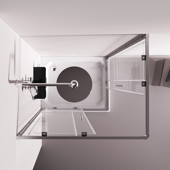 Душевое ограждение без поддона 100x80 AM.PM Above W9XG-403-10080-MT профиль серебристый-5