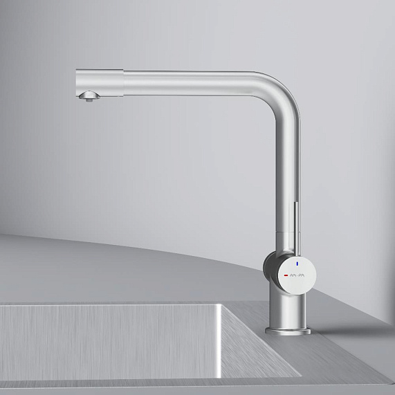 Смеситель для кухни AM.PM Func F8F05711 высокий с L-изливом с каналом для питьевой воды, сатин-7