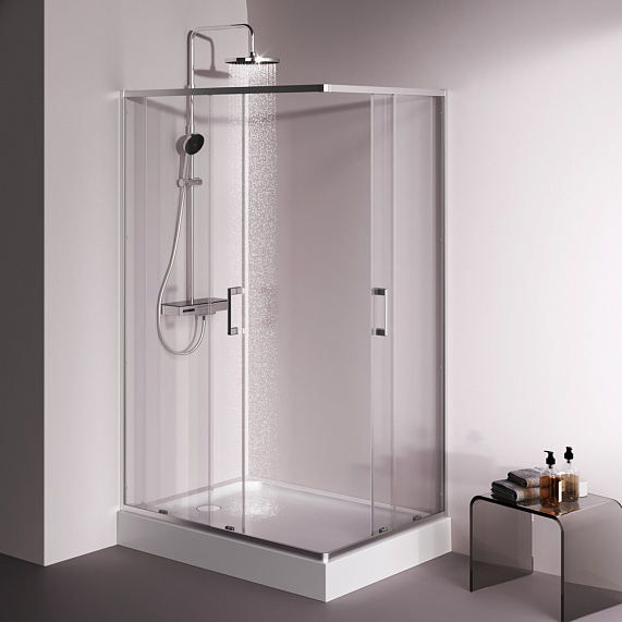 Душевое ограждение без поддона 120x90 AM.PM Above W9XG-403-12090-MT профиль серебристый-4